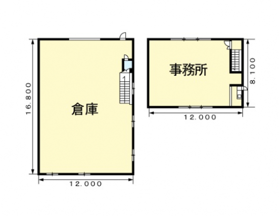 【貸事務所付倉庫】大阪府守口市南寺方東通