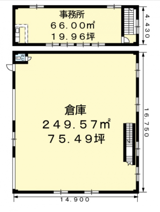 【貸事務所倉庫】大阪府八尾市八尾木