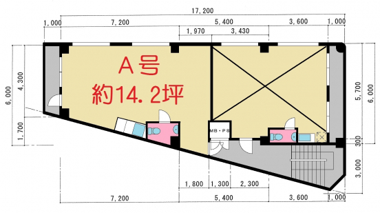 【貸事務所】大阪府摂津市鳥飼下　A号