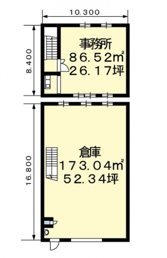 【貸事務所付倉庫】大阪府摂津市南千里丘