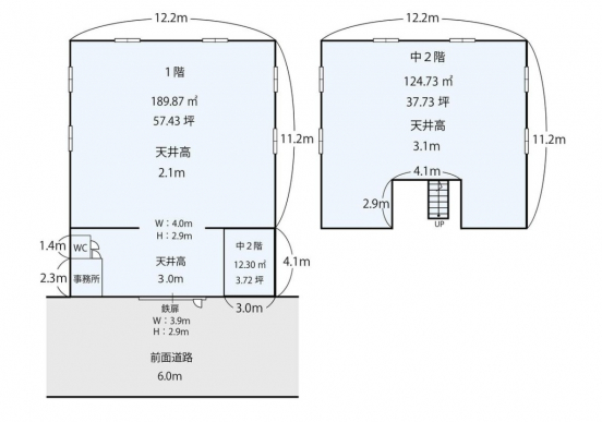 【貸倉庫事務所】大阪府大阪市東住吉区今川